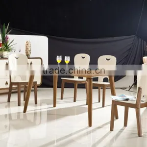 Cheap Price Black Tempered Glass Wooden Dining Table thumbnail-2