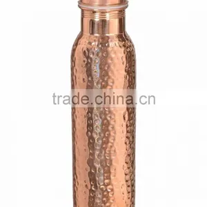 30 OZ 100% PURE COPPER HAMMERED FINISH WATER BOTTLE , FAIR PRICE TRAVELLERS WATER BOTTLE thumbnail-1