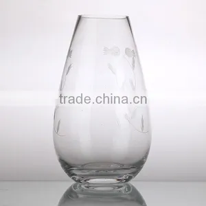 Hand Carved Crystal Glass Vase thumbnail-6