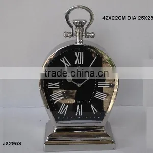 Half Round Steel Metal Table Clock One Base in Mirror Polish Other Finishes Available thumbnail-1