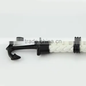 Hot Sale Mens PU Leather Bracelet Handmade Anchor Bracelet thumbnail-3