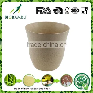 Manufacturer Supply Best Selling Items Bamboo Fiber Flower Pot With Tray thumbnail-1