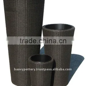 Wicker Planter, Poly Rattan Planter thumbnail-1
