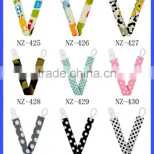 2016 Wholesale Cute Owl Print White Pacifier Holder Clip thumbnail-6