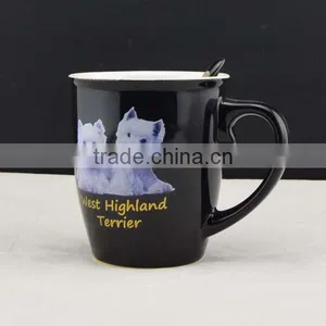 12oz Cheap Ceramic Mug Ceramic Coffee Mug With Handle and Decal thumbnail-1