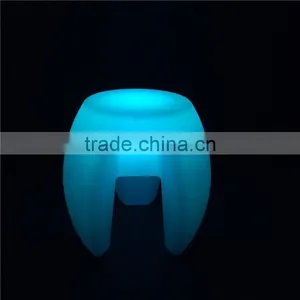 Newly Solar Powered System Lighting Colorful Plastic LED Stool With 16 Colors Change by Remote Control thumbnail-4