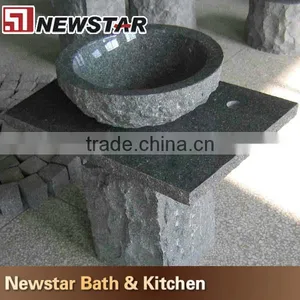 Wash Basin With Granite Top,sink Stone,stone Pedestal Sink thumbnail-1