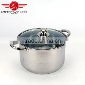 2016 5PCS Stainless Steel Casserole Set Cooking Pot With Glass Lid Cookware Set thumbnail-3