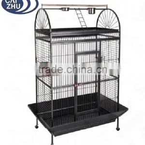 X Large 178cm Play Top Roof Parrot Aviary Bird Cage Perch Ladder On Wheels thumbnail-2