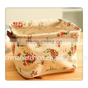 ZAKKA Cotton Waterproof Girl Desktop Clutter Storage Basket Arrangement Basket Snack Basket Storage Box thumbnail-3