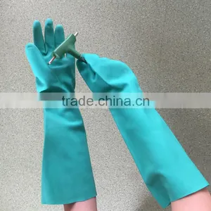 NMSAFETY ce Certified Nitrile Coated Chemical Long Gloves Waterproof thumbnail-1