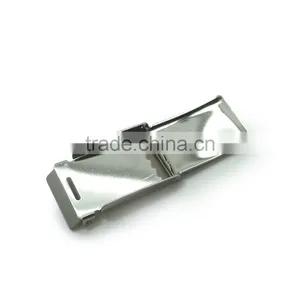 1-1/4" Flip Top Garment Cloth Metal Stamping Steel Military Buckle Nickel Plate With Tip thumbnail-2