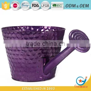 10 Inch Modern Outdoor Planters Galvanised Pots for Plants Zinc Plant Pot thumbnail-2