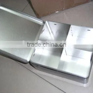 Metal Packing Box With Insert Inner Didvider, Plain Tea Box thumbnail-1