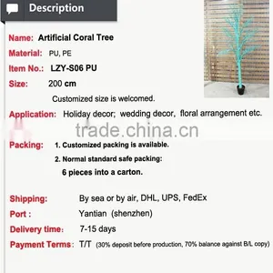 Colorful Lighted Coral Tree Wedding Centerpiece Stand Wedding Gift Christmas Decoration thumbnail-2