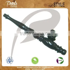 Best Manufacturer Hi-polish Ebony Wood Smoking Pipe for Sale thumbnail-1