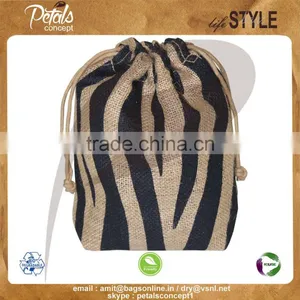Quality 2017 Promotional Jute Bag - Made in India by Petals Concept - Drawstring Handle thumbnail-1