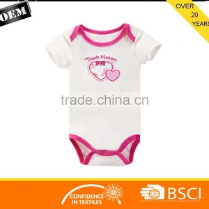 New Design White Baby Romper With Custom Logo Pattern Printing With High Quality thumbnail-2