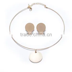 Hot Style Metal Sequins Necklace Jewelry Circular Fashionable Vintage Earrings Collar Wholesale thumbnail-1