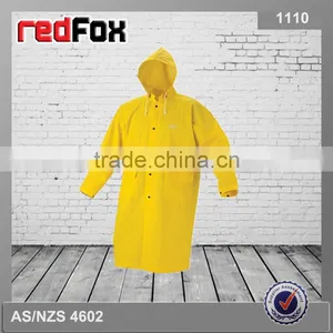 Hi Vis Red Working Pvc Rain Cape Poncho Spot Sales thumbnail-6