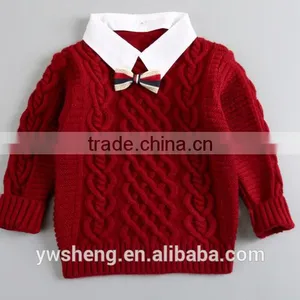 Latest New Design Baby Boy Cashmere Knitted Sweater thumbnail-3