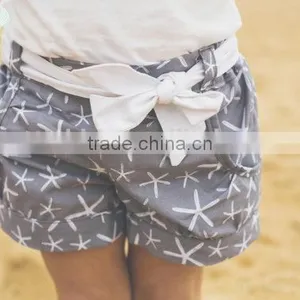 Grey Baby Shorts Printed Cotton Baby Clothes Children Clothing Match White Belt China Wholesale thumbnail-1