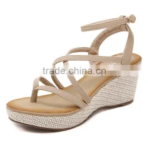 Zm50223b Women Sandals New Design Roman Fashion Wedge Ladies Shoes thumbnail-4