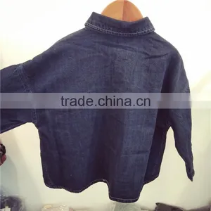 Baby Shirt 2-7 Years 2017 New Wholesale Cotton Autumn Denim Kids Shirts thumbnail-2
