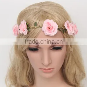 F20074N Wholesale Artificial Flower Garland Hair Accessory thumbnail-1