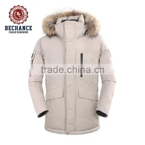 OEM Design Outdoor Down Jacket for Winters With Fur Hood thumbnail-1