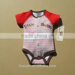 OEM or Stocked 100% Cotton Newborn Infant Baby Romper Coffee Cotton Jumpsuit Pattern thumbnail-3
