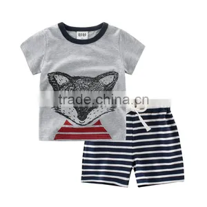 Wholesale Summer Kids Sets Wolf Printing Baby Boy Sets Clothes thumbnail-1