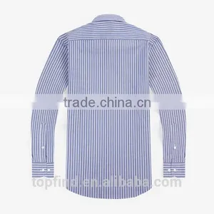 Yiwu Direct Factory Customise Stripe Pattern Men's Long Sleeve Uniform Shirt With 100% Cotton Oxford thumbnail-2