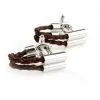 Rope Leather Wrapped Around Cufflinks thumbnail-1
