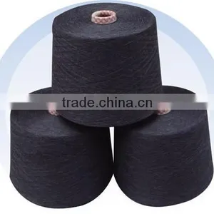 100% Fiber Dope Dyed Ring Spun Polyester Yarn for Knitting and Weaving From China thumbnail-3