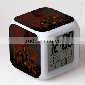 Promotion Gift LED Alarm Clock Deadpool Alarm Clock Table Clock for Kids Custom Digital LED Alarm Clock thumbnail-6