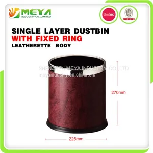 Recycle Metal Indoor Rubbish Garbage Waste Bin Trash Can With Fixed Rings thumbnail-1