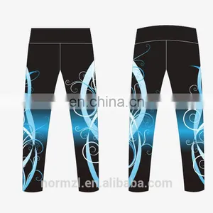 Dance Leggings Blue Design Dance Sport Wear for Girls thumbnail-3