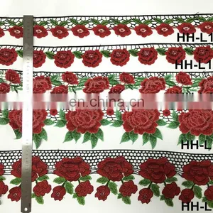 Fancy Multi Colored Flower Trim Lace thumbnail-4