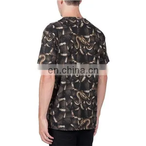 Dark Snake Printing Mens Fashion Sublimation T-shirts Dri Fit Cheap Short Sleeve T-shirts Custom thumbnail-4