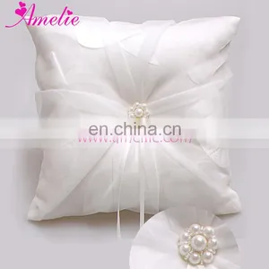 AR0476 Lace and Tulle Flower Wedding Decorative Pillow for Ring thumbnail-6