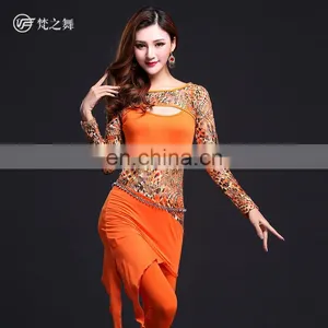 T-5107 Fashion Modern Style Hong Kong Women Belly Dance Cloth Set thumbnail-1