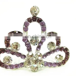 Alloy Crystal Crown Tiaras Wholesale Princess Flower Handmade Bridal Tiaras thumbnail-5