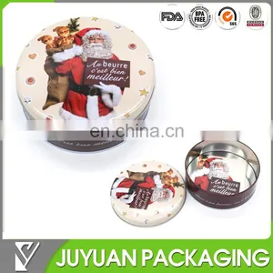 Santa Claus Printed Christmas Gift Card Packaging Metal Box thumbnail-1