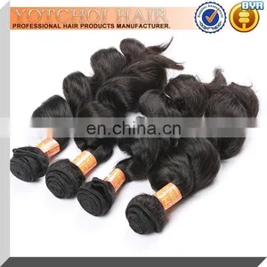 Neat & Clean Hair Weaving Good Sewing Machine Made Hair Weft Natural Black Can Be Dyed/Bleached Brazilian Remy Hair thumbnail-6