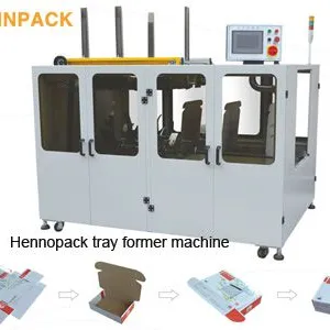 Hennopack Direct Sale High SpeedCorrugated Box Trays Erector Machine thumbnail-1