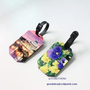 Sublimation MDF Luggage Tag Creative Printing Suitcase ID Travel Address Holder Boarding Tags Fun thumbnail-1