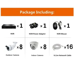 CCTV 16chs 2.0MP HD H. 265 Video Security IP Camera Poe NVR Kits for Home Security thumbnail-5