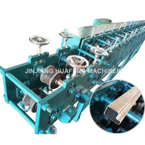 Stainless Steel Door Frame Roll Forming Machine, P Section Pipe Roll Former thumbnail-3