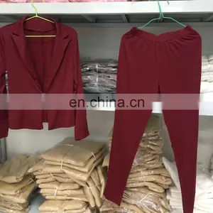 Hot Selling Long Sleeves Two Piece Office Lady Sexy Blazer Business Suit Sets thumbnail-7
